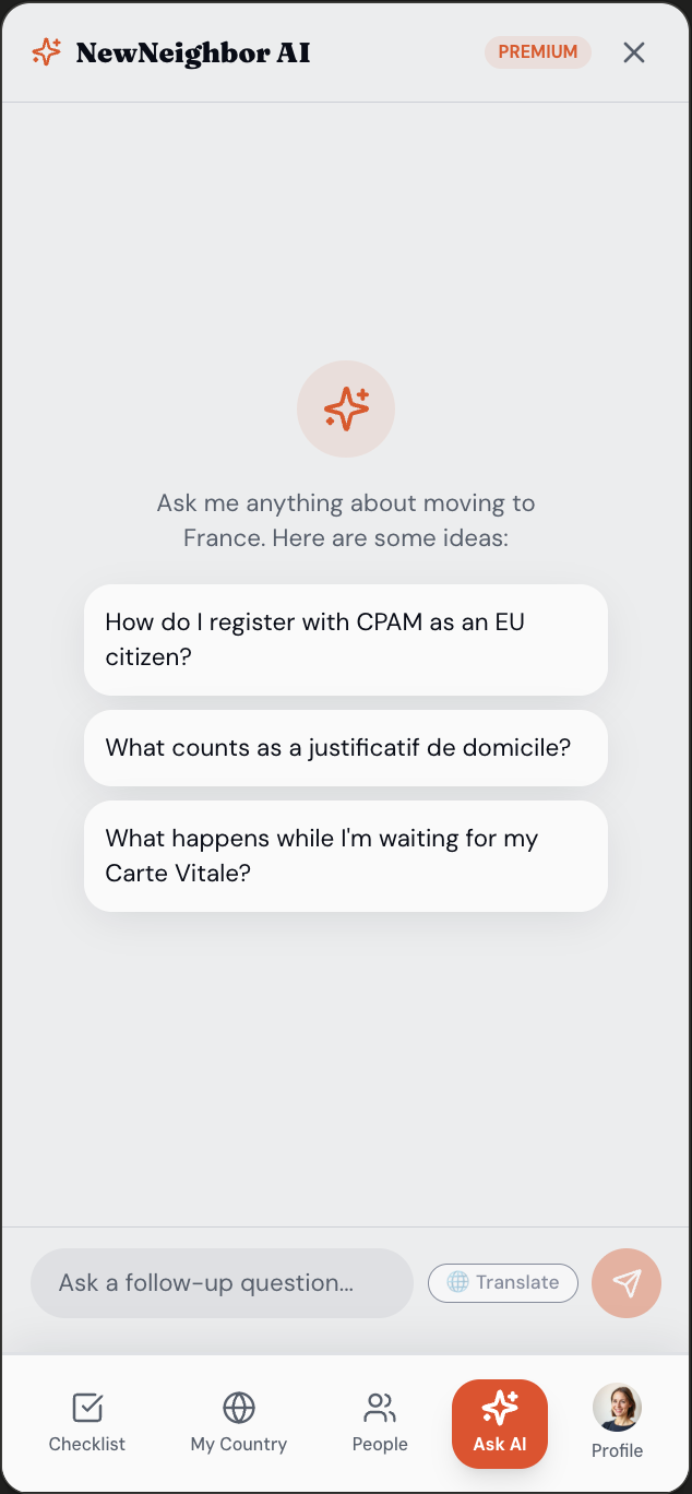 TNN AI chat answering a specific relocation question